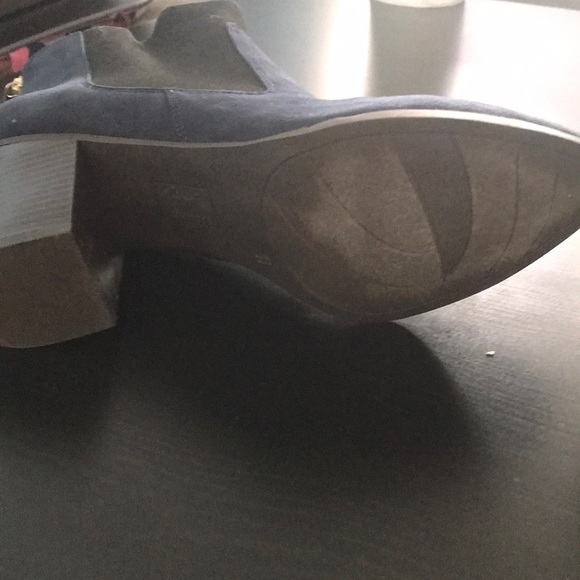 Fioni Blue & Black Short Heeled Boots - Picture 5 of 7